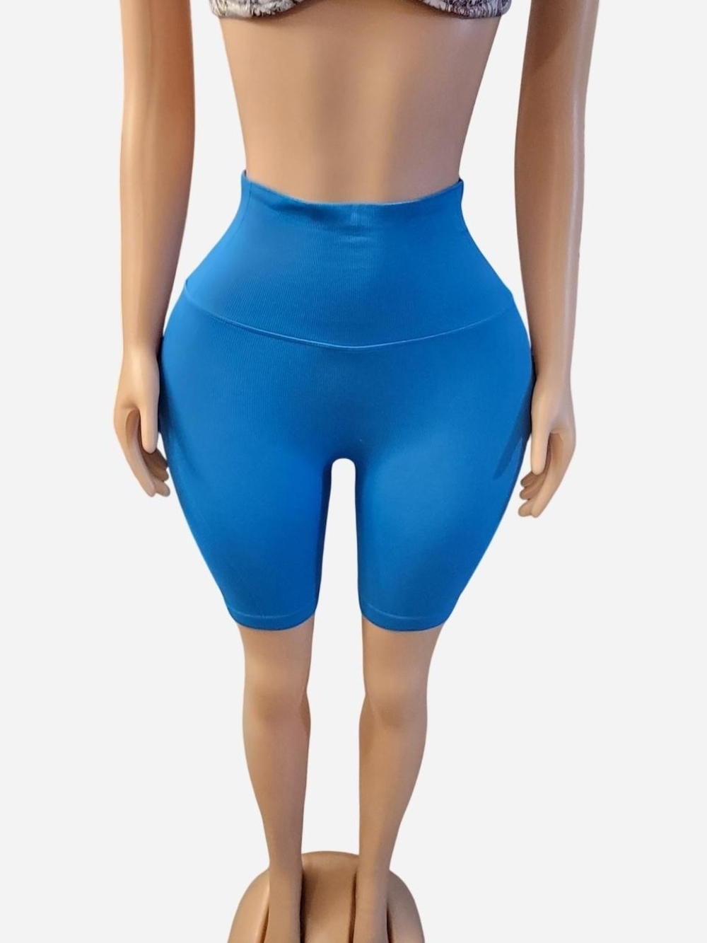 all in motion High-Waist Blue Athletic Bike Shorts